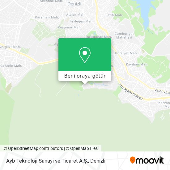 Ayb Teknoloji Sanayi ve Ticaret A.Ş. harita