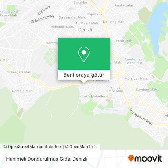 Hanımeli Dondurulmuş Gıda harita