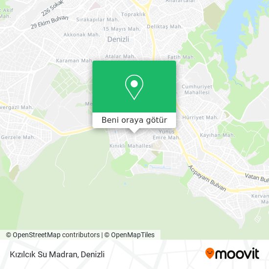 Kızılcık Su Madran harita