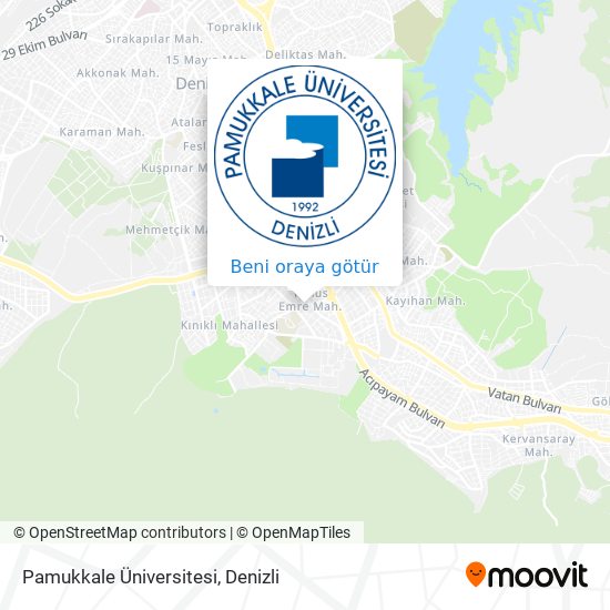 Pamukkale Üniversitesi harita