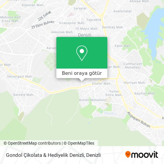 Gondol Çikolata & Hediyelik Denizli harita