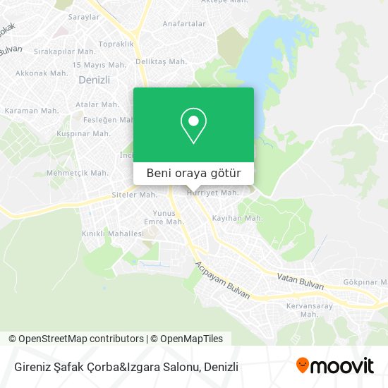 Gireniz Şafak Çorba&Izgara Salonu harita