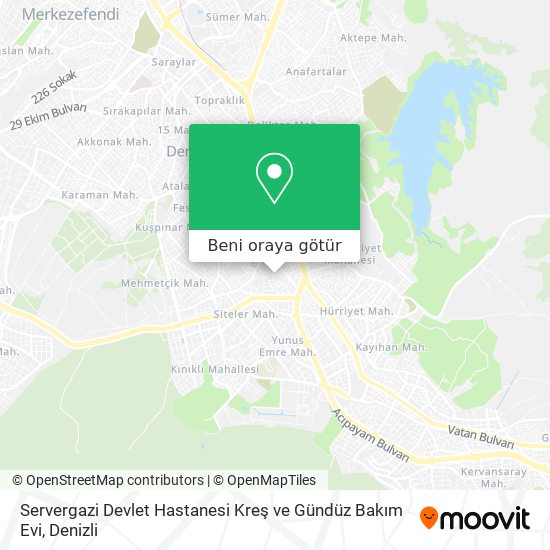 Servergazi Devlet Hastanesi Kreş ve Gündüz Bakım Evi harita