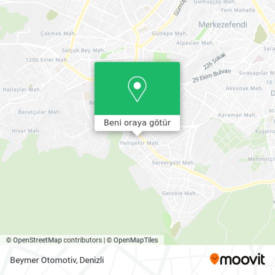Beymer Otomotiv harita