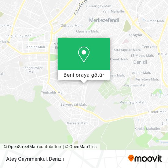 Ateş Gayrimenkul harita