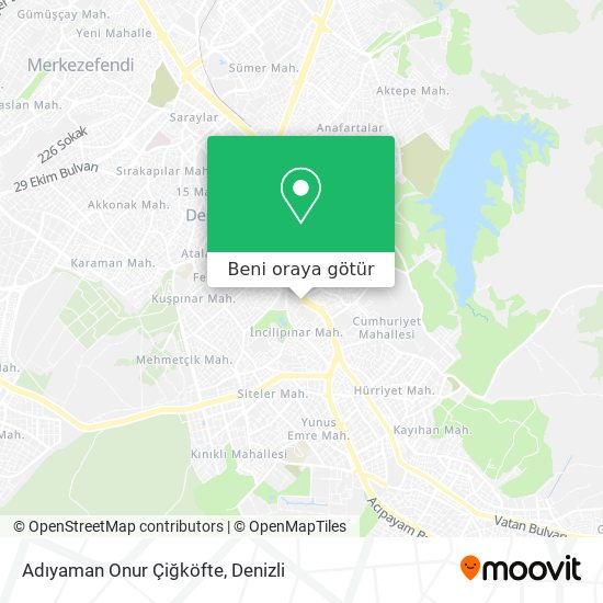 Adıyaman Onur Çiğköfte harita