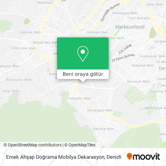 Emek Ahşap Doğrama Mobilya Dekarasyon harita