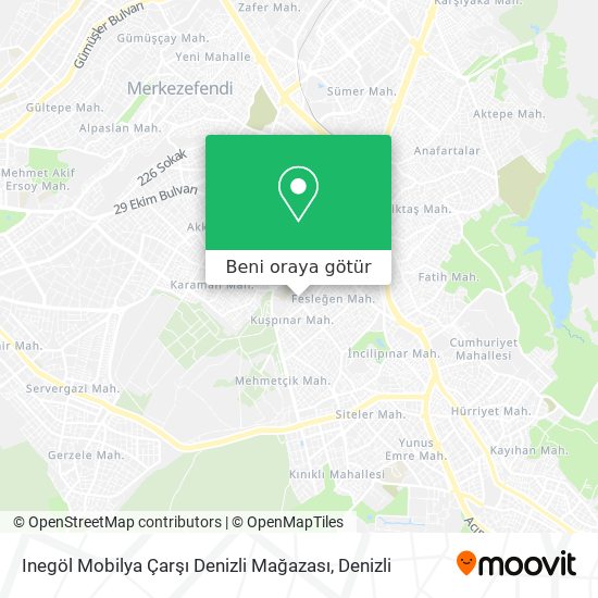 Inegöl Mobilya Çarşı Denizli Mağazası harita