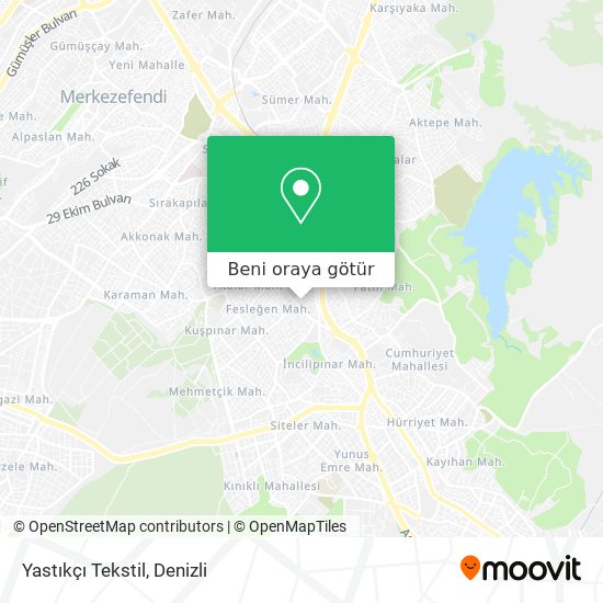 Yastıkçı Tekstil harita