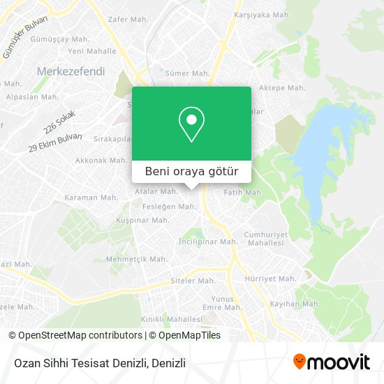 Ozan Sihhi Tesisat Denizli harita