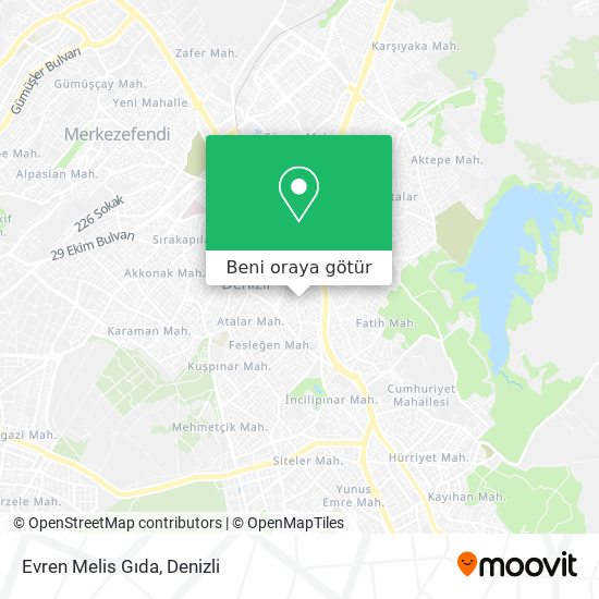 Evren Melis Gıda harita