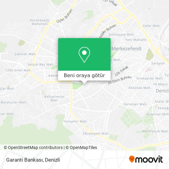 Garanti Bankası harita