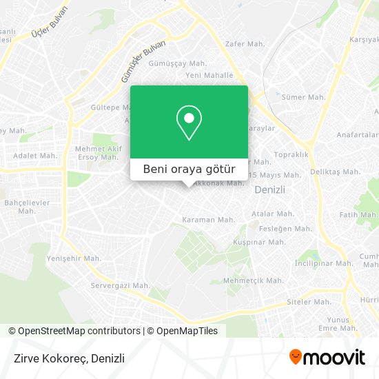 Zirve Kokoreç harita