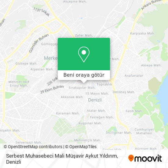Serbest Muhasebeci Mali Müşavir Aykut Yıldırım harita