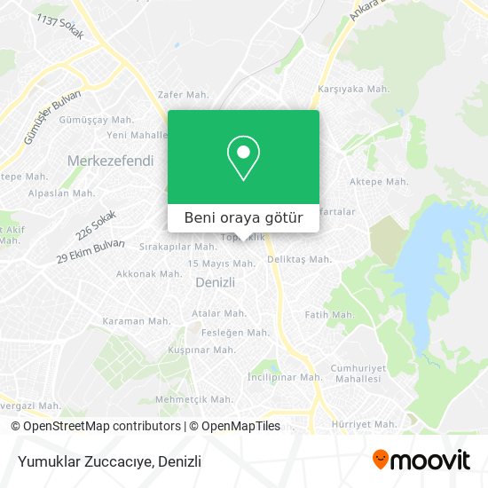 Yumuklar Zuccacıye harita