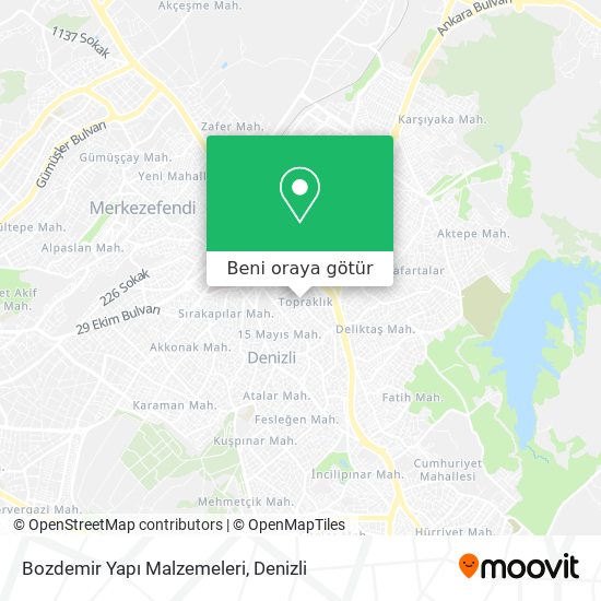 Bozdemir Yapı Malzemeleri harita