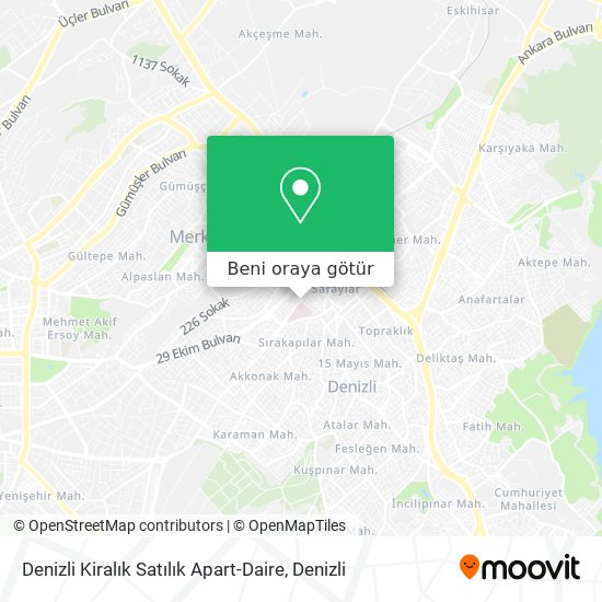 Denizli Kiralık Satılık Apart-Daire harita