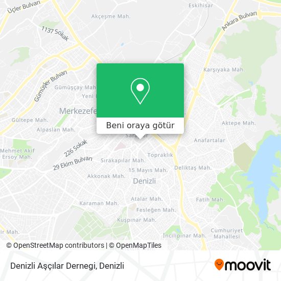 Denizli Aşçılar Dernegi harita
