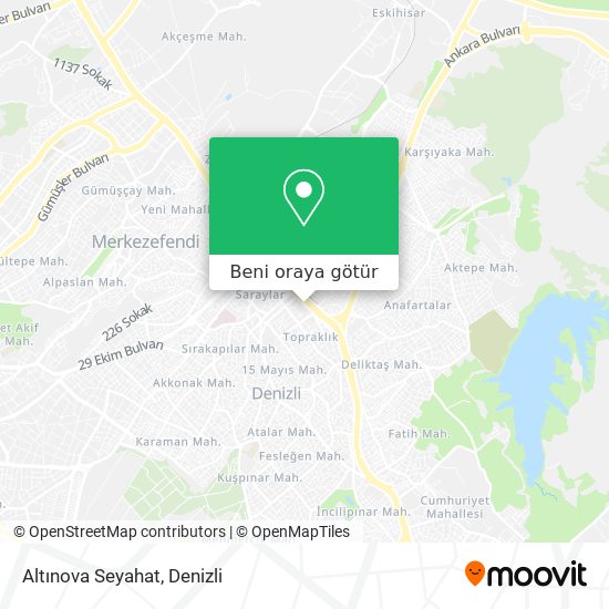 Altınova Seyahat harita