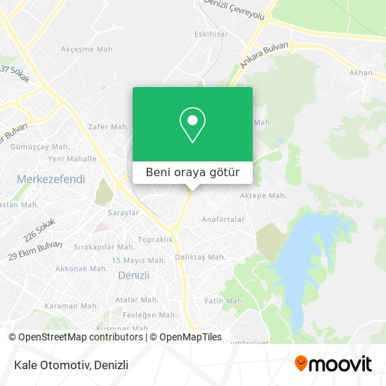 Kale Otomotiv harita