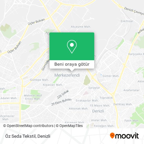 Öz Seda Tekstil harita