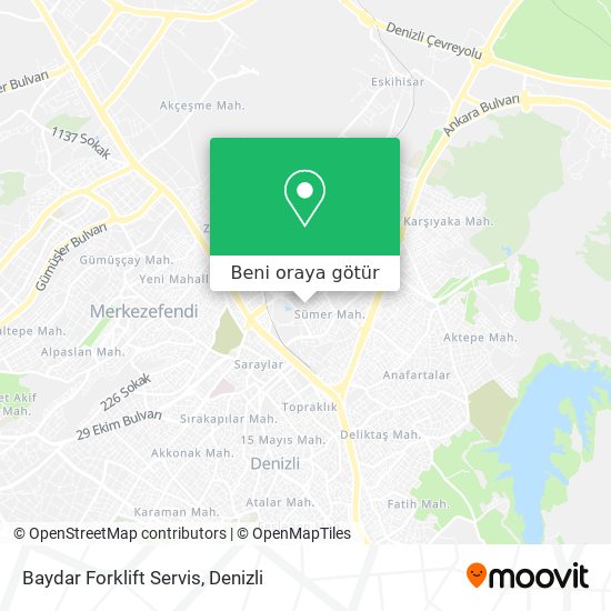 Baydar Forklift Servis harita