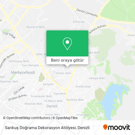 Sarıkuş Doğrama Dekorasyon Atölyesi harita