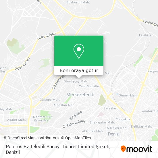 Papirus Ev Tekstili Sanayi Ticaret Limited Şirketi harita