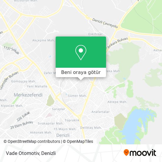 Vade Otomotiv harita
