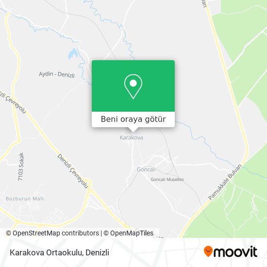 Karakova Ortaokulu harita