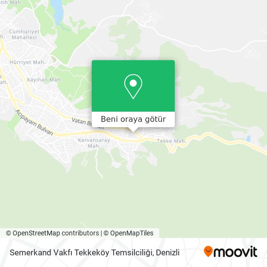 Semerkand Vakfı Tekkeköy Temsilciliği harita