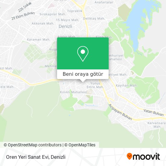 Oren Yeri Sanat Evi harita