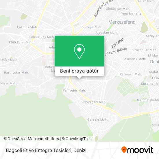 Bağçeli Et ve Entegre Tesisleri harita