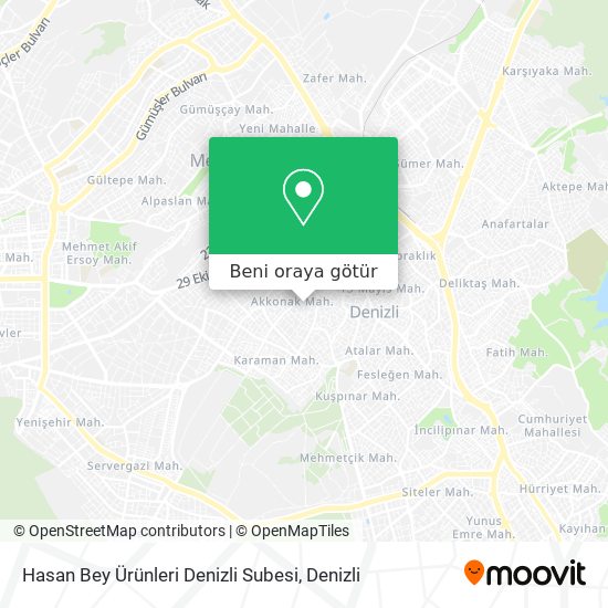 Hasan Bey Ürünleri Denizli Subesi harita