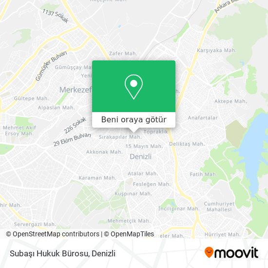 Subaşı Hukuk Bürosu harita