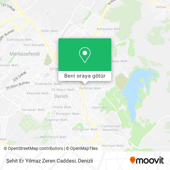 Şehit Er Yılmaz Zeren Caddesi harita