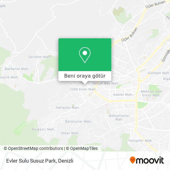 Evler Sulu Susuz Park harita