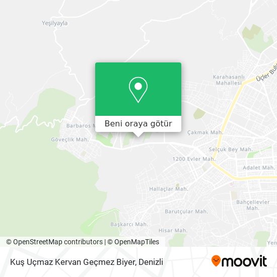 Kuş Uçmaz Kervan Geçmez Biyer harita