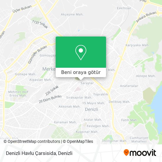 Denizli Havlu Çarsisida harita