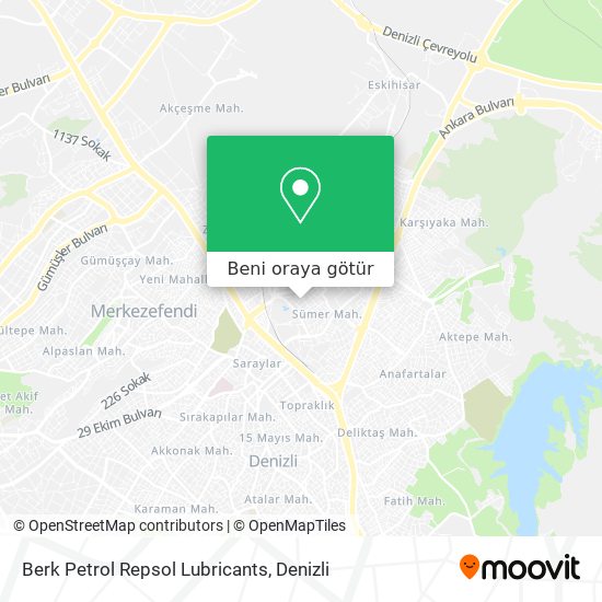 Berk Petrol Repsol Lubricants harita