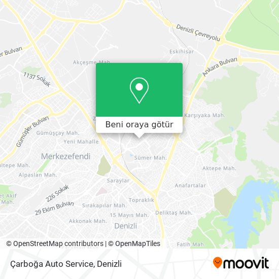 Çarboğa Auto Service harita