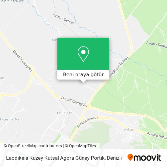 Laodikeia Kuzey Kutsal Agora Güney Portik harita