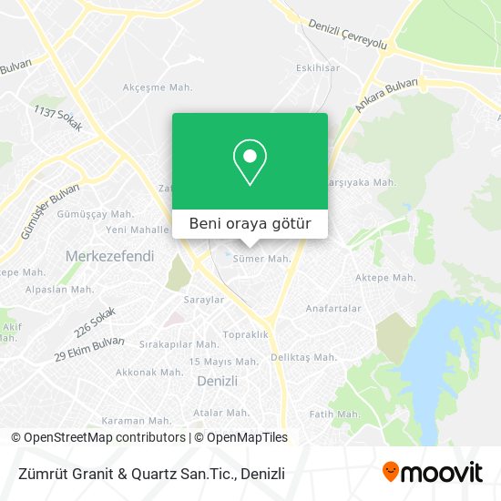 Zümrüt Granit & Quartz San.Tic. harita