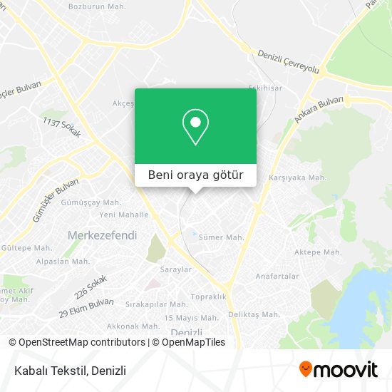 Kabalı Tekstil harita