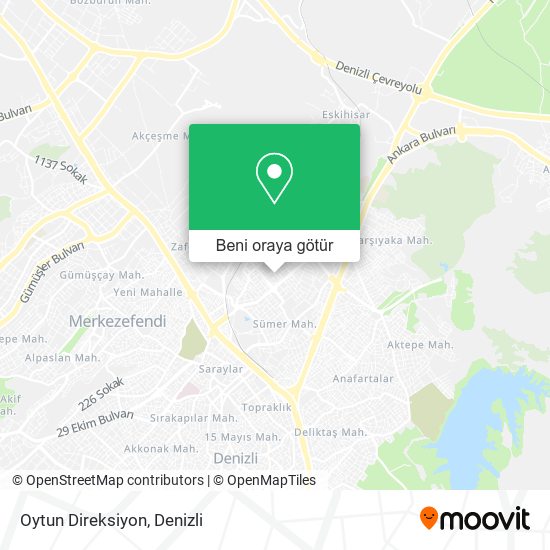 Oytun Direksiyon harita