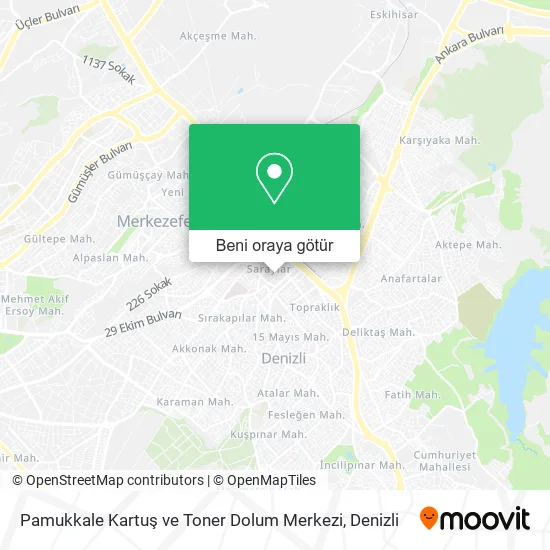 Pamukkale Kartuş ve Toner Dolum Merkezi harita