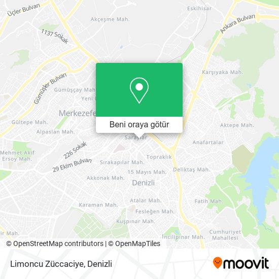 Limoncu Züccaciye harita