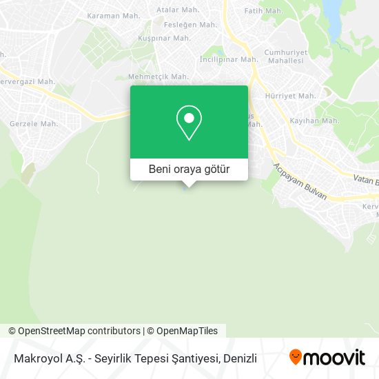Makroyol A.Ş. - Seyirlik Tepesi Şantiyesi harita