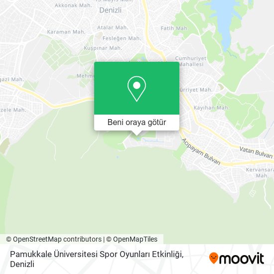 Pamukkale Üniversitesi Spor Oyunları Etkinliği harita