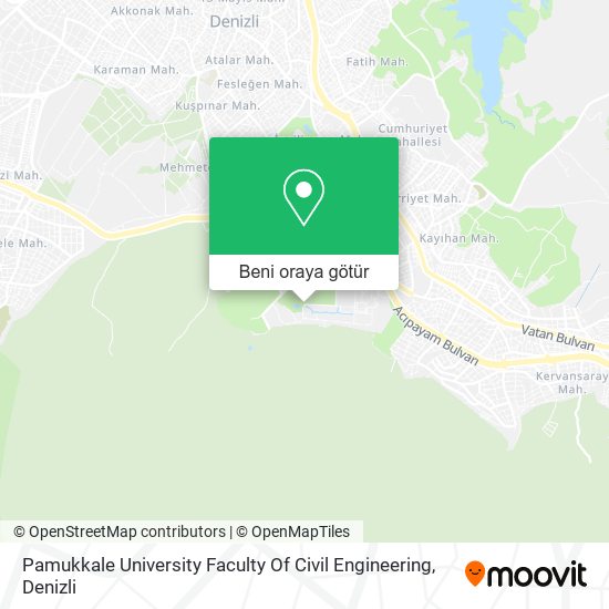 Pamukkale University Faculty Of Civil Engineering harita